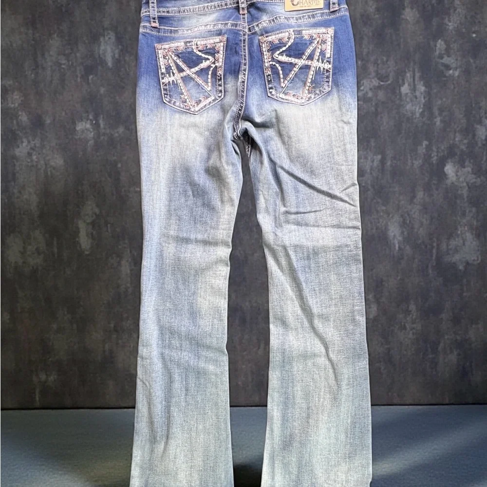 Charme by Grace in LA Jeans Women's Aztec Embroidered Bootcut Stretch‎ 32” x 33”